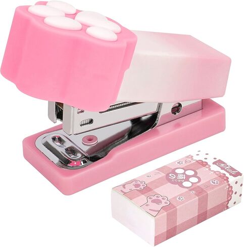 Cat Claw Design Mini Stapler ، Stapler Burple Lradient سطح المكتب مع Staples ، 2-15 صفائح ، دباسة صغيرة لطيفة للمكتب ، هدية للطالب أو الاستخدام المكتبي (الأرجواني) in Kuwait