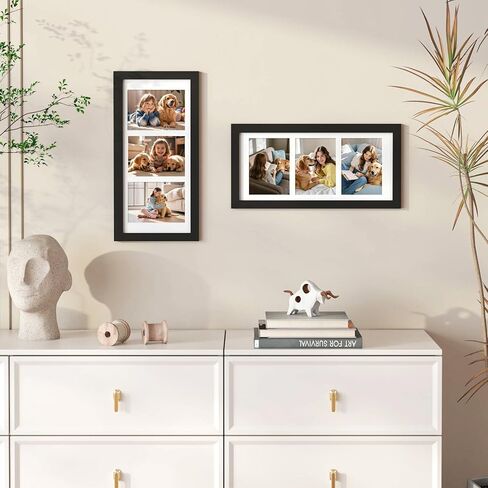 KINLINK A2 Picture Frames Black, Wood Frames with Acrylic Plexiglass 16.5 x 23.5 Frame for Pictures A3 with Mat or A2 without Mat Wall Mounting Display, Set of 2 in Kuwait