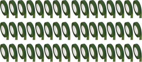 Foraineam 24 Rolls Floral Tape 1/2" x 30 Yards Florist Paper Stem Wrap Tapes for Bouquet Stem Wrapping Floral Arrangement and Craft Projects in Saudi Arabia