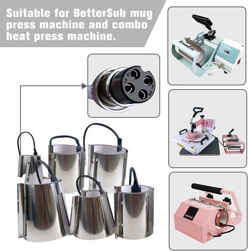 Bettersub Cug Cup Press Thansing Transfer Attachment Silica Gel 110V for Heat Press Machine Transfor in Saudi Arabia