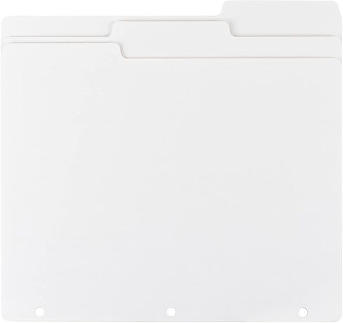 Smead Viewables Three-Ring Binder Index Dividers, 13-Cut Tab, Letter Size, White, 75 per Box (89413) in Saudi Arabia