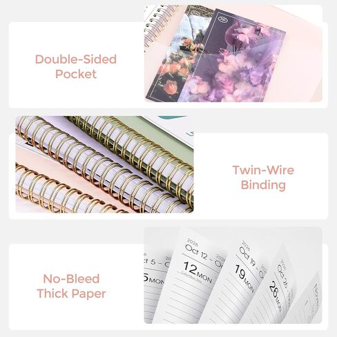 2026 Planner ، Weely and Monthly Planner ، يناير 2026 - ديسمبر 2026 ، مخطط أجندة Hardcover مع علامات تبويب شهرية ، تحديد الأهداف وإدارة الوقت للمحترفين والطلاب ، 8.5 × 11 " in Kuwait