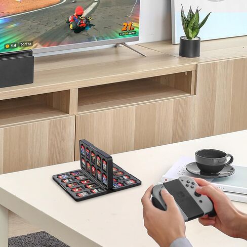 حافظة بطاقات ألعاب GLDRAM لأجهزة Nintendo Switch/Lite/OLED، حافظة ألعاب ببطانة ناعمة مع 48 فتحة لبطاقات الألعاب و24 فتحة لبطاقات SD صغيرة، حامل خرطوشة ألعاب مع إغلاق مغناطيسي لـ Zelda - أبيض in Saudi Arabia