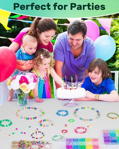 DIY Friendship Bracelet Making Kit for Kids – 6 Boxes Jewelry Crafts Beads with Pony, Clay, Letter Beads, Charms & Complete Jewelry Making Tools – Gift for Girls Age 6+ in Saudi Arabia