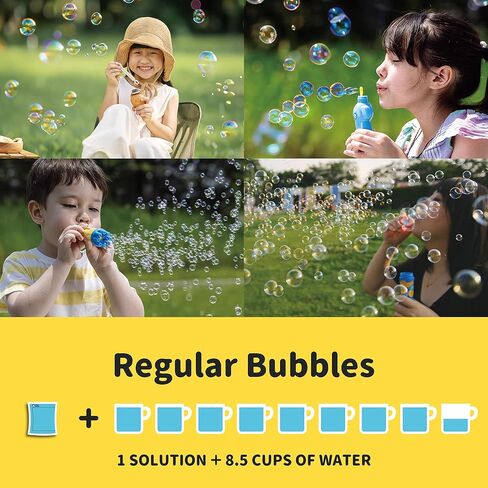 Uncle Bubble 12.8 Oz Concentrated Bubble Solution | Make 1 Gallon (1:9) Refill Solution for Kids Bubble Machine, Giant Wand and Gun Blower | Party Celebrations, Classroom Prizes, Toys (Silver Cap) in Kuwait