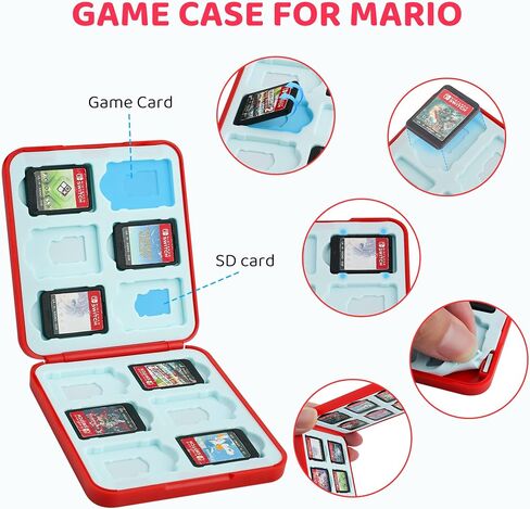 GLDRAM Carrying Case Bundle for Nintendo Switch and Switch OLED, Theme for Splatoon 3 Travel Case for Switch, Carrying Accessories Kit with Game Case, Thumb Grip Caps in Saudi Arabia