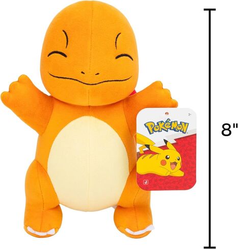 Pokémon 8" Charmander Plush - Officially Licensed - Quality & Soft Stuffed Animal Toy - Generation One - Add Charmander to Your Collection! - Great Gift for Kids, Boys, Girls & Fans of Pokemon in Saudi Arabia