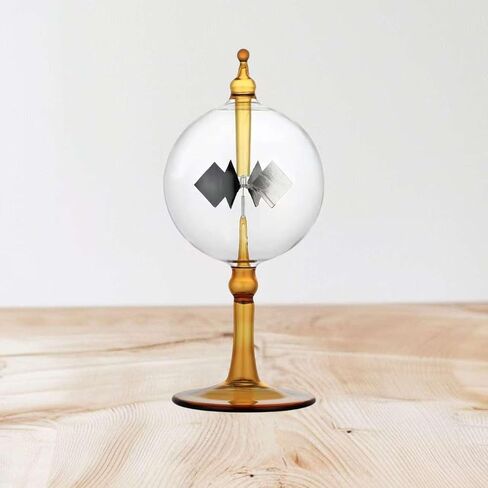 Solar Crookes Radiometer Glass Windmill Handmade for Party Home Decoration Gift L (Orange) in Saudi Arabia