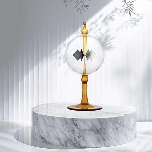 Solar Crookes Radiometer Glass Windmill Handmade for Party Home Decoration Gift L (Orange) in Saudi Arabia
