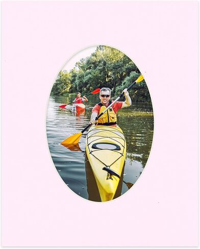 5x7 MAT Bevel Cut for 4x6 Photos - Precut White Oval Photo Mat Board Opense - حمض خالي من الحامض لحماية صورك - مقطوعة للصور العائلية ، حزمة من 10 ألواح matboards in Kuwait