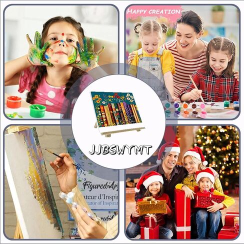 طلاء عيد الميلاد بواسطة أرقام الأرقام للمبتدئين ، الطلاء DIY بأرقام أرقام ، طلاء أكريليك سهل اللون على قماش الرنة Christmas Christmas Art ، ديكور الجدار المنزلي 16 × 16 بوصة (بدون إطار) in Kuwait