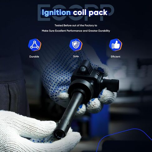 ECCPP UF540 4 ignition coils with 4 iridium Spark Plugs for Mazda 3 6 CX-7 MX-5 L4 2.0L 2.3L 2.5L C1683 UF540 in Kuwait