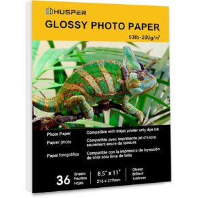 ورقة صورة INKJET اللامعة 100 ورقة 8.5 × 11 بوصة 53 رطل ورقة فوتوغرافية احترافية متوافقة مع طابعة حبر الصبغة 200GSM ورقة الصورة الجافة الفورية in Kuwait