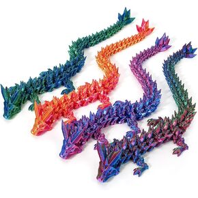 Tboline 3D Dragon Dragon Fidget Toy ، مجموعة ديكور حيوانية من 4 قطع من Crystal Dragon in Kuwait