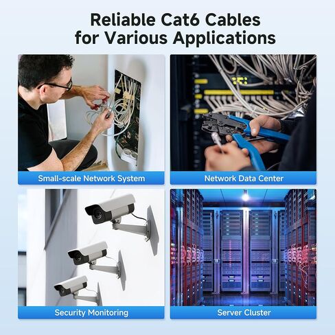 Cable Matters مدرج في قائمة UL 24 AWG، كابل إيثرنت نحاسي عاري Cat 6 بطول 500 قدم، تصنيف CM، UTP، أزرق (كابل Cat 6 بطول 500 قدم، بكرة Cat6، مجموعة كابل إيثرنت) in Kuwait