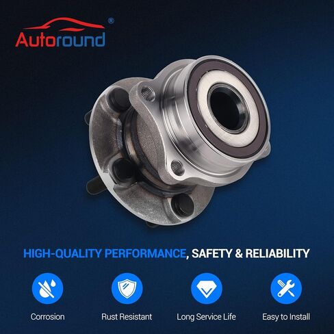 محور العجلات الخلفية Autoround 512401 ومجموعة المحامل مناسبة لـ Scion FR-S، Subaru BRZ، Forester، Legacy، Outback، Impreza، Toyota 86 5 Lug in Kuwait