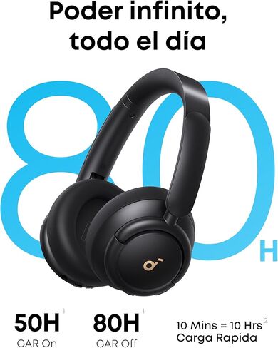 Soundcore by Anker Life Q30 Hybrid Active Noise Cancelling Headphones with Multiple Modes, Hi-Res Sound, Custom EQ via App, 40H Playtime, Comfortable Fit, Bluetooth Headphones(Renewed) in Kuwait