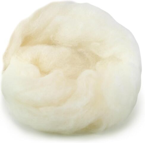 Woolbuddy Core Wool 8oz for Needle Felting (White), Corriedale Wool Roving in Saudi Arabia