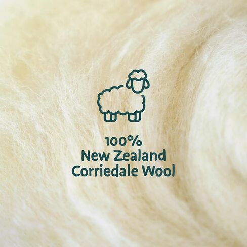 Woolbuddy Core Wool 8oz for Needle Felting (White), Corriedale Wool Roving in Saudi Arabia