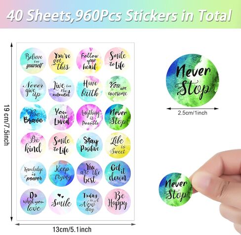 Inspiring Planner Stickers Inspirational Quote Stickers Encouraging Stickers Motivational Encouragement Stickers for Book Phone Car Bike Scrapbook (480 Pieces) in Kuwait