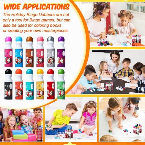 60 Pack Art Dot Markers Large 60ml Bingo Daubers Bulk 12 Assorted Color Back to School Gift Washable Paint Daubers Bingo Supplies for Teacher Student Craft Drawing Classroom Coloring Party in Saudi Arabia