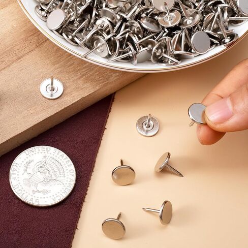 120pcs مسطح رأس إبهام الرأس للجدران ، دبابيس دفع المفروشات الشاقة الفضية ، 0.4 "× 0.6" دبابيس الجدار الزخرفية للأثاث ، المكتب ، الحرف اليدوية DIY in Saudi Arabia