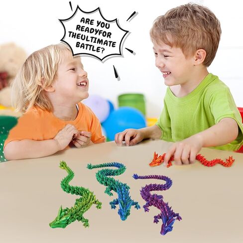 Tboline 3D Dragon Dragon Fidget Toy ، مجموعة ديكور حيوانية من 4 قطع من Crystal Dragon in Kuwait