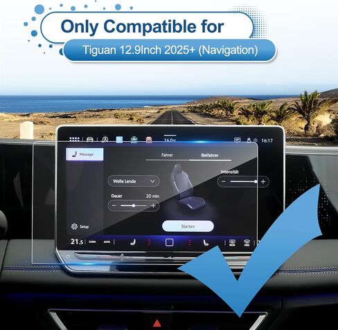 2018-2023 2024 Tiguan Screen Protector for Tiguan (SE/SE R-Line Black/SEL/SEL R-Line) 8-inch Touch Screen, 9H Hardness Tempered Glass 2024 2023 Tiguan Accessories HD Tempered Protective Film 8" in Saudi Arabia