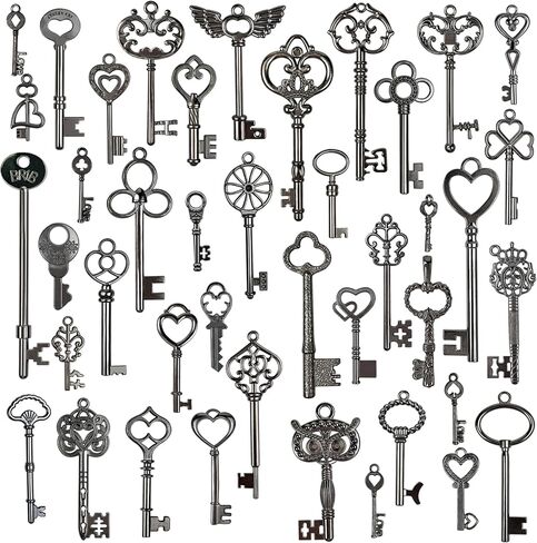 42pcs Mixed Vintage Skeleton Keys, 42 Styles Key, Each 1piece in Saudi Arabia