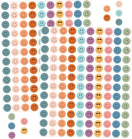 Anwyll 6000Pcs Smiley Face Stickers - 3/8'' Holographic Happy Face Stickers Cute Reward Sticker for Kids Classroom Self Adhesive Positive Incentive Sticker for Teacher Calendar One Happy Dude Birthday in Saudi Arabia
