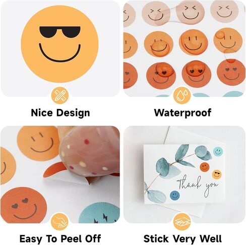 Anwyll 6000Pcs Smiley Face Stickers - 3/8'' Holographic Happy Face Stickers Cute Reward Sticker for Kids Classroom Self Adhesive Positive Incentive Sticker for Teacher Calendar One Happy Dude Birthday in Saudi Arabia