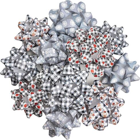 تشكيلة من 12 قطعة من أقواس هدايا ورق الكرافت من WRAPAHOLIC - موضوع الهالوين للعطلات، والحفلات، وأعياد الميلاد، وحفلات استقبال الطفل in Kuwait