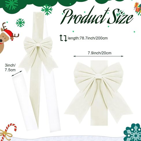 Syhood Christmas Cabinet Big Bows Door Decorative Ribbon Bow Festive Large Bow Ribbon Cabinet Ribbon Bows for Kitchen Cabinets Furniture Room Decorations (Gold,6 Pieces) in Saudi Arabia