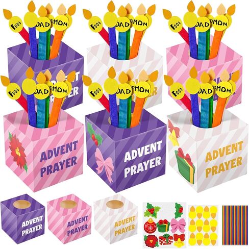 Cinrobiye 24 مجموعة صلاة مربع مجموعات الحرف اليدوية DIY جرة الصلاة الدينية مع الشعب in Kuwait