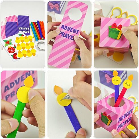 Cinrobiye 24 مجموعة صلاة مربع مجموعات الحرف اليدوية DIY جرة الصلاة الدينية مع الشعب in Kuwait