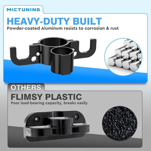 MICTUNING Heavy Duty Trailer Towing Organizer Powder Coating, Aluminum Chain Holder, 7 Way Plug Cover, a Lanyard with Aluminum Ferrule, Durable, Anti-Rust, Upgraded Design in Saudi Arabia