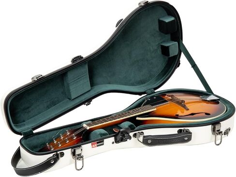 Crossrock Fiberglass Mandolin Case-Universal Designed for Both A and F Style, with Accessory Compartment, Backpack Straps, TSA Lock-Black (CRF2020MAFBK) in Saudi Arabia