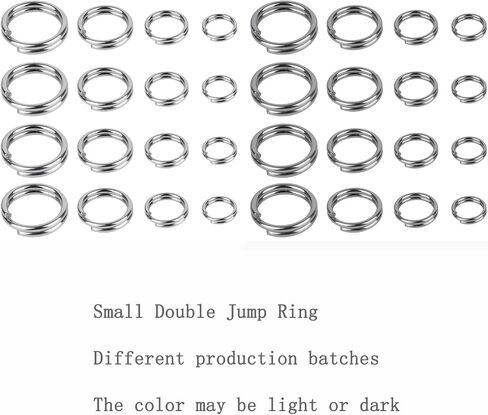 200 Pieces Stainless Steel Split Ring Small Key Chain Ring for Home Car Keys Organization and Ornament Crafts, 2 Sizes(8mm and 10mm Diameter) in Kuwait
