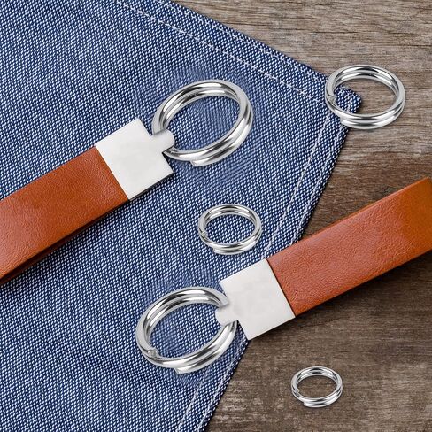 200 Pieces Stainless Steel Split Ring Small Key Chain Ring for Home Car Keys Organization and Ornament Crafts, 2 Sizes(8mm and 10mm Diameter) in Kuwait