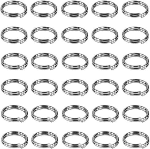 200 Pieces Stainless Steel Split Ring Small Key Chain Ring for Home Car Keys Organization and Ornament Crafts, 2 Sizes(8mm and 10mm Diameter) in Kuwait