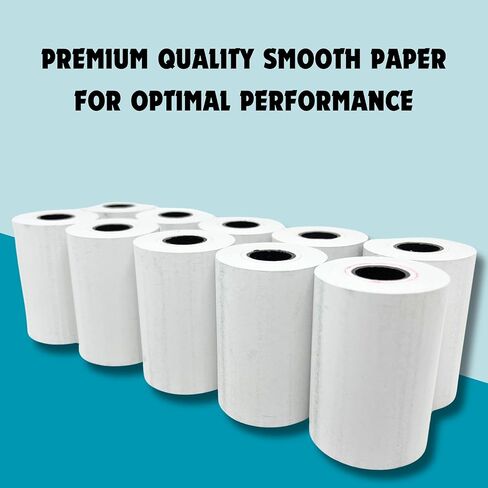 Double Dragon ، 57 × 40 مم من الورق الحراري الممتاز حتى لفة استلام لجهاز بطاقة الائتمان PDQ ، POS ، EPOS [حزمة 10] (قد تختلف الحزمة) in Kuwait