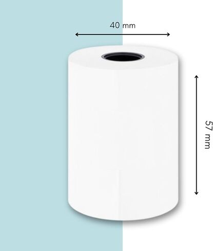 Double Dragon ، 57 × 40 مم من الورق الحراري الممتاز حتى لفة استلام لجهاز بطاقة الائتمان PDQ ، POS ، EPOS [حزمة 10] (قد تختلف الحزمة) in Kuwait