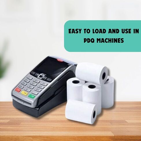 Double Dragon ، 57 × 40 مم من الورق الحراري الممتاز حتى لفة استلام لجهاز بطاقة الائتمان PDQ ، POS ، EPOS [حزمة 10] (قد تختلف الحزمة) in Kuwait