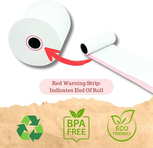 Double Dragon ، 57 × 40 مم من الورق الحراري الممتاز حتى لفة استلام لجهاز بطاقة الائتمان PDQ ، POS ، EPOS [حزمة 10] (قد تختلف الحزمة) in Kuwait