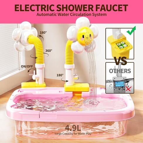 Pupu Pig Water Table, Play Sink with Electric Faucet, Toddler Toys Ages 3+ in Saudi Arabia