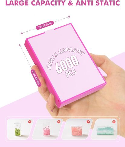 TRABRICKS 30 قطعة مصواة تخزين فن الماس ، صندوق تخزين 2-في 1 مضاد للتجويف وأدوات الطلاء الخالية من الثابت ، وملحقات الطلاء الماس لطبقات فن الماس الكبيرة/الصغيرة in Kuwait