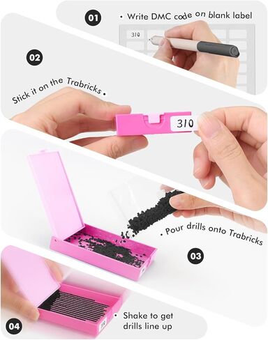 TRABRICKS 30 قطعة مصواة تخزين فن الماس ، صندوق تخزين 2-في 1 مضاد للتجويف وأدوات الطلاء الخالية من الثابت ، وملحقات الطلاء الماس لطبقات فن الماس الكبيرة/الصغيرة in Kuwait