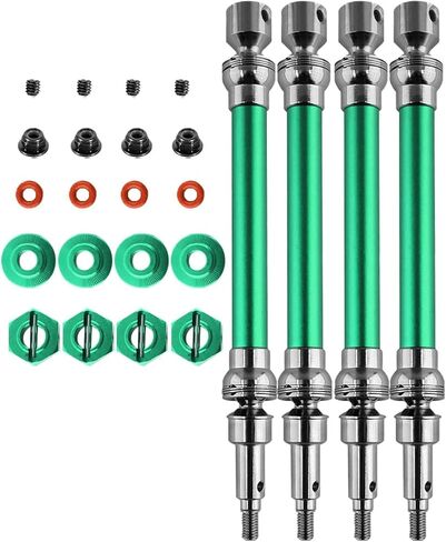 ترقيات عمود محرك Rcarmumb Rc CVD لـ 1/10 Arrma Outcast 4s Blx V1/Kraton 4s Blx V1، 4 قطع ترقيات المحاور الخلفية الأمامية، الفولاذ المعدني الصلب #45 عمود القيادة، (أكثر قوة) أزرق داكن in Kuwait