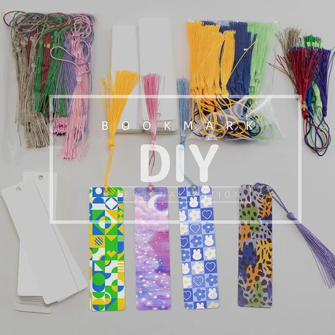Sublimation Bookmark Blank Bundles,Double-Side PVC Heat Transfer Material Matte Photo Effect,Customized DIY Craft Gift Souvenir Party Favors Supplies Back to School Project (60) in Saudi Arabia