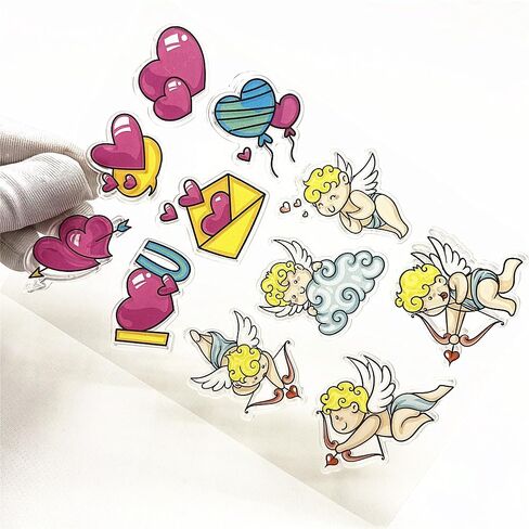 Flamingo Valentine's Day Clear Stamps,Love Swan Animals Pattern Transparent Seal Silicone Clear Stamps for Holiday Card Making Decoration and DIY Scrapbooking Album DIY Crafts in Kuwait